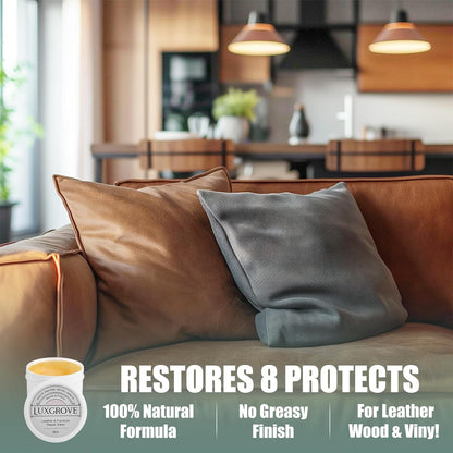 Leather & Furniture Repair Salve & Brush Set - Leather Cleaner and Conditioner for Furniture