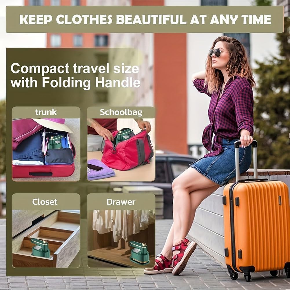 2-In-1 Portable Handheld Cordless Fast Heating Steam Iron