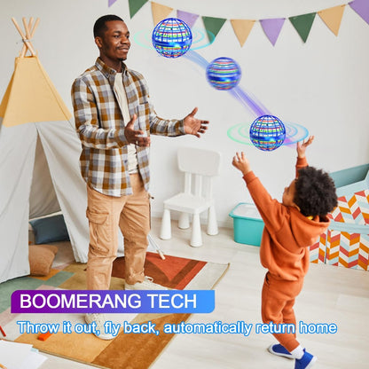 2 Pack Flying Orb Hover Boomerang Spinner Ball Toy