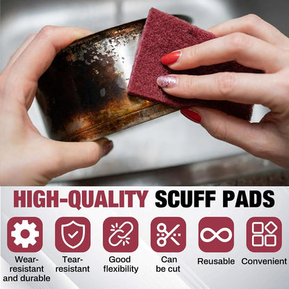 2Pack Fine General Purpose Non Scratch Scuff Pads Roll for Scouring Surface Kitchen Preparation Scuffing Cleaning