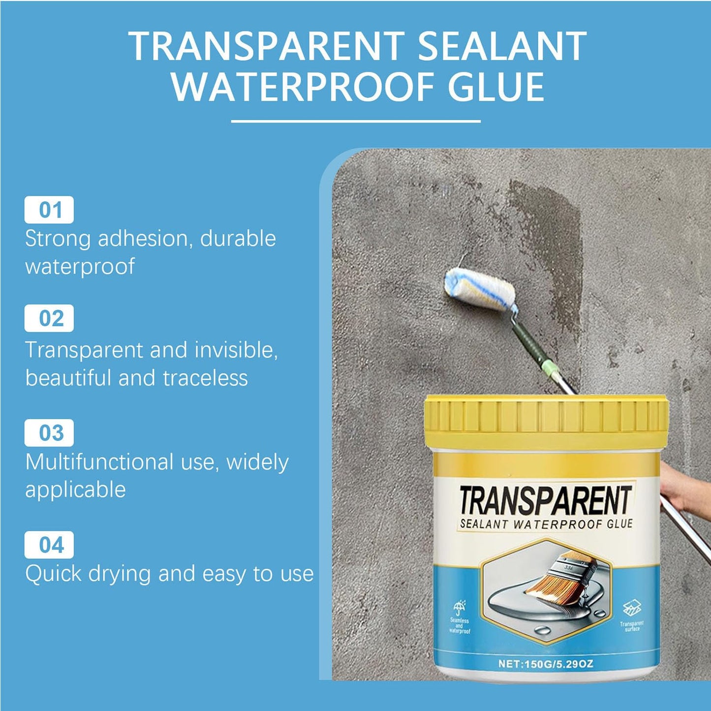 Indoor & Outdoor Universal Transparent Waterproof Coating Sealant