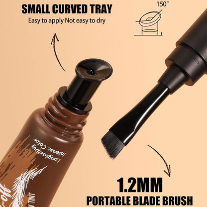 HANDAIYAN 5-Color Peel-Off Eyebrow Tint with Applicator Brush