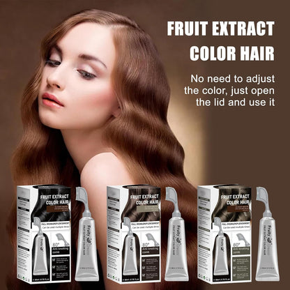 Fruit Essence Plant Extract Hair Dye Essence with Comb