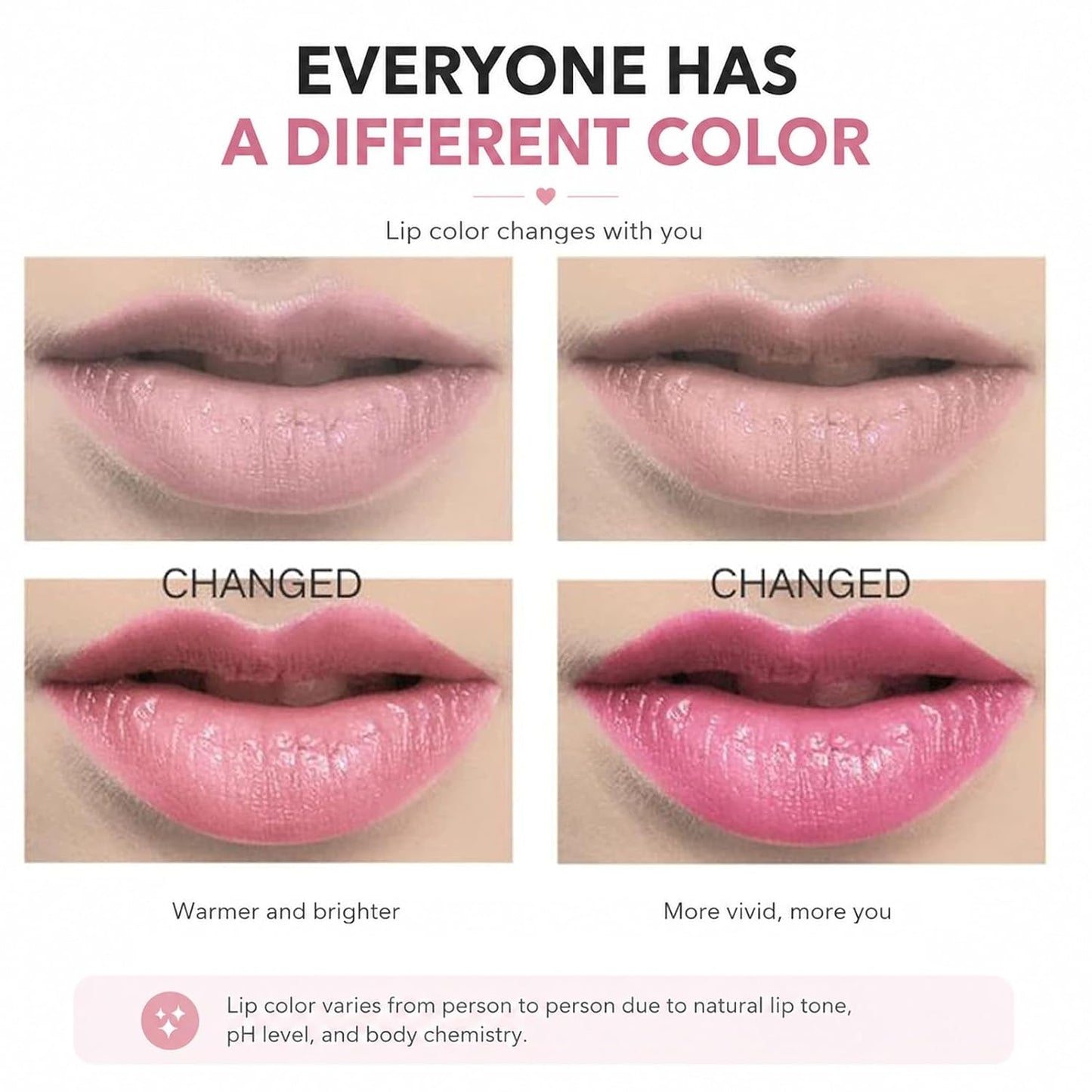 3 Pack Crystal Jelly Flower Magic Temperature Color Change Lipstick