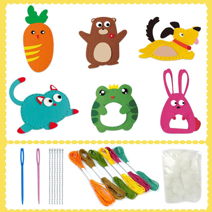 Cute Stuffed Animal Felt Sewing Kit for Kids