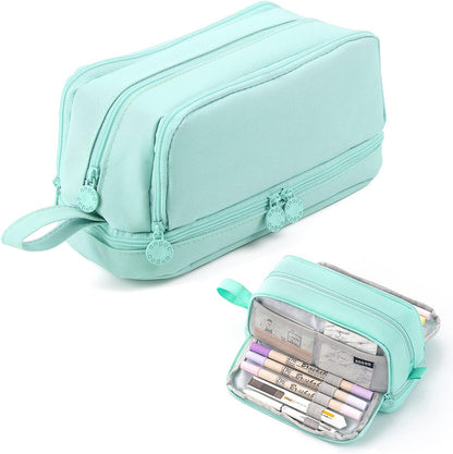 Portable Large Capacity Pencil Pouch Bag with Zipper