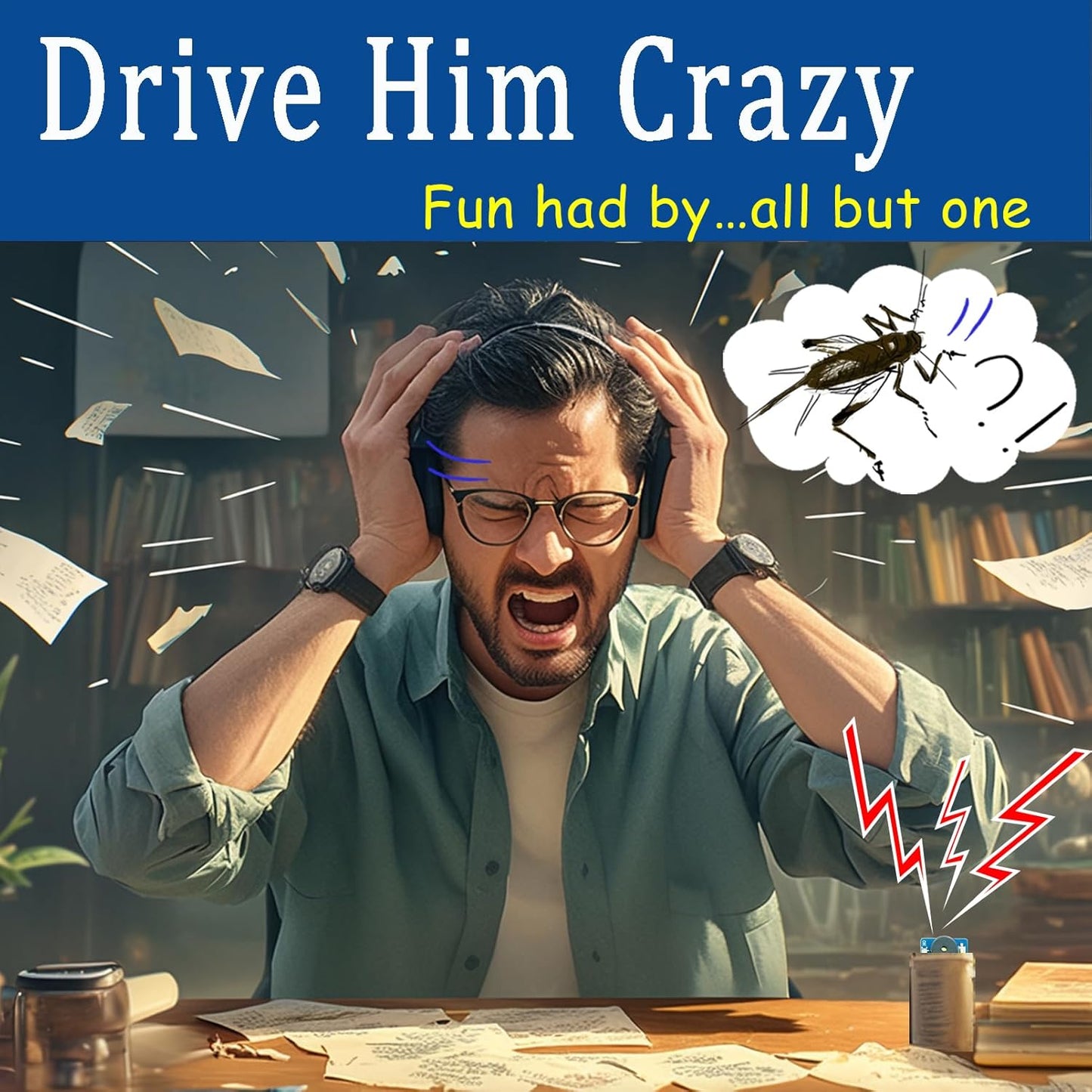 NewNoiseWar-Cricket Noise Maker Prank (3 Pcs), Hidden Pranks Beeping Several Months