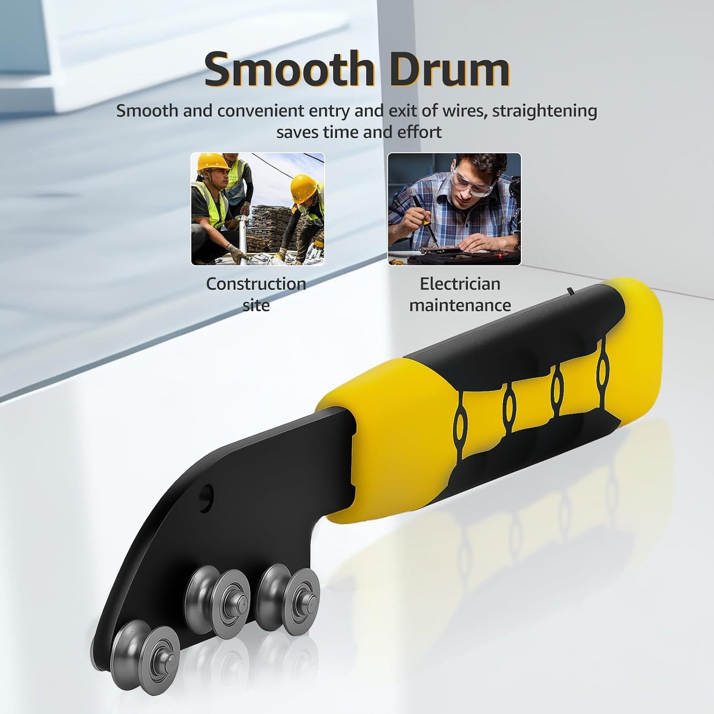 Stainless Steel Cable Straightener Tool - Professional Manual Untwisting & Bending Device for Electricians, HVAC & Telecom Projects