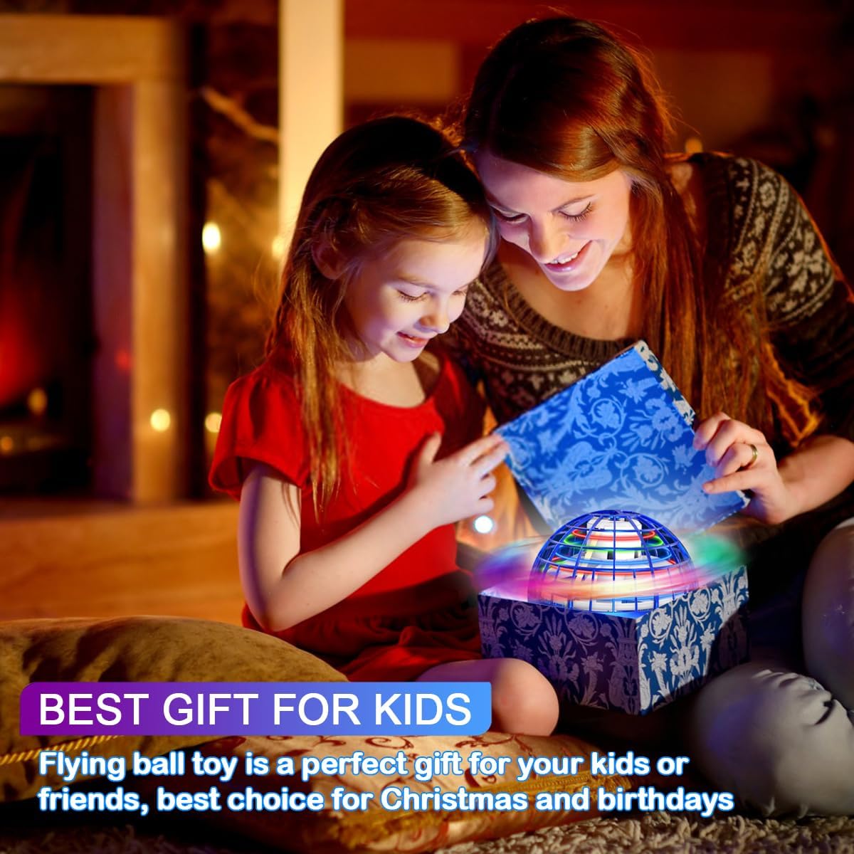 2 Pack Flying Orb Hover Boomerang Spinner Ball Toy