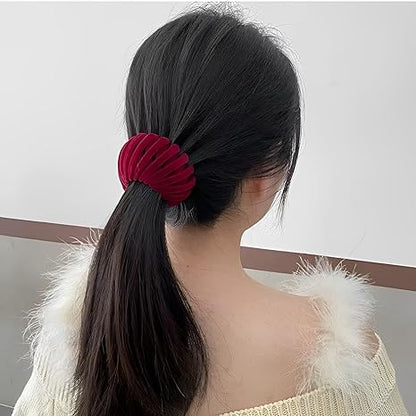 4 Pcs Bird Nest Magic Hair Clip Hairs Maker Flocking Ponytail Holder for Women Girls