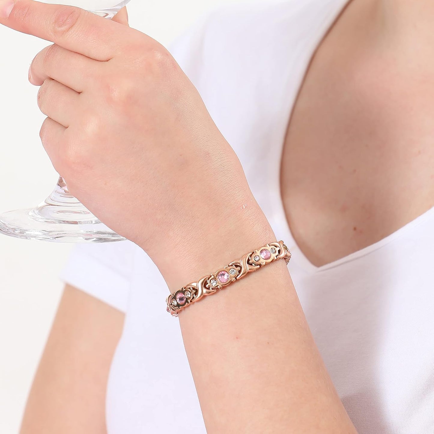 Ultra Strength Magnetic Crystal Bracelet Pulseras Magneticas