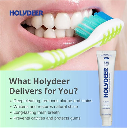Nano-Hydroxyapatite Toothpaste, Mint, 7.5% nHAP, Fluoride-Free, Sensitive Whitening, Enamel Strengthening