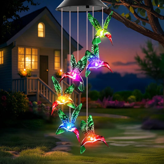 Wind Chimes Waterproof Solar Lights Outdoor Decor