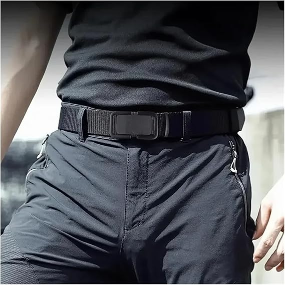 Men's Metal Buckle Tactical Ratchet Breathable Belts