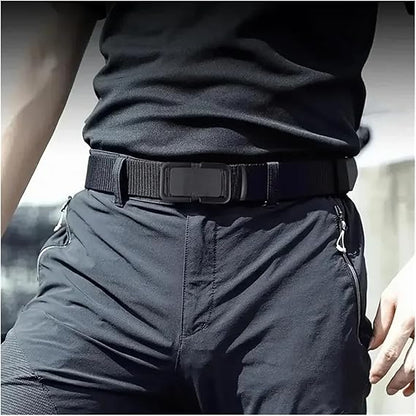 Men's Metal Buckle Tactical Ratchet Breathable Belts