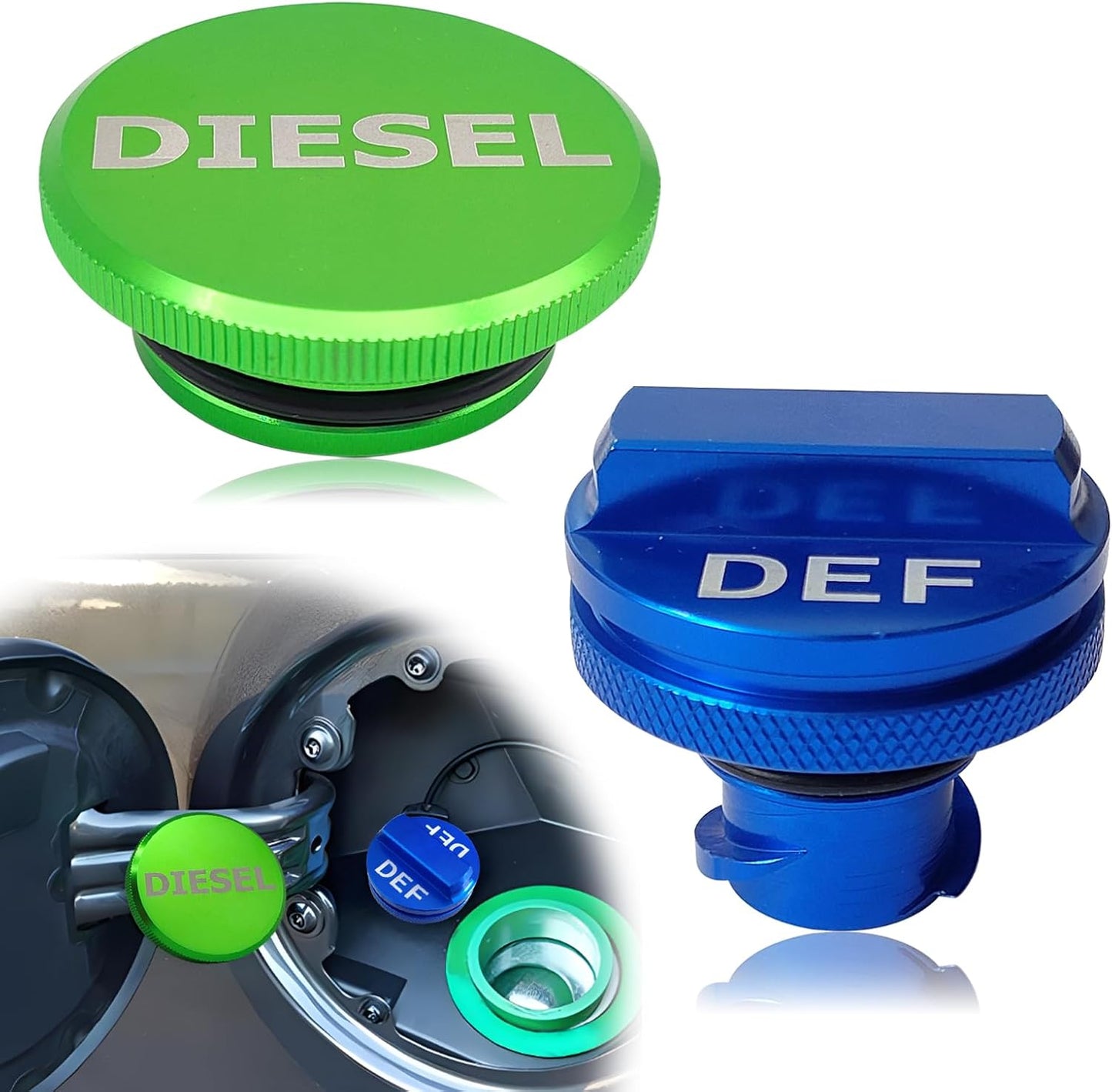 2Pcs Magnetic Diesel Fuel Cap Compatible with Dodge Ram