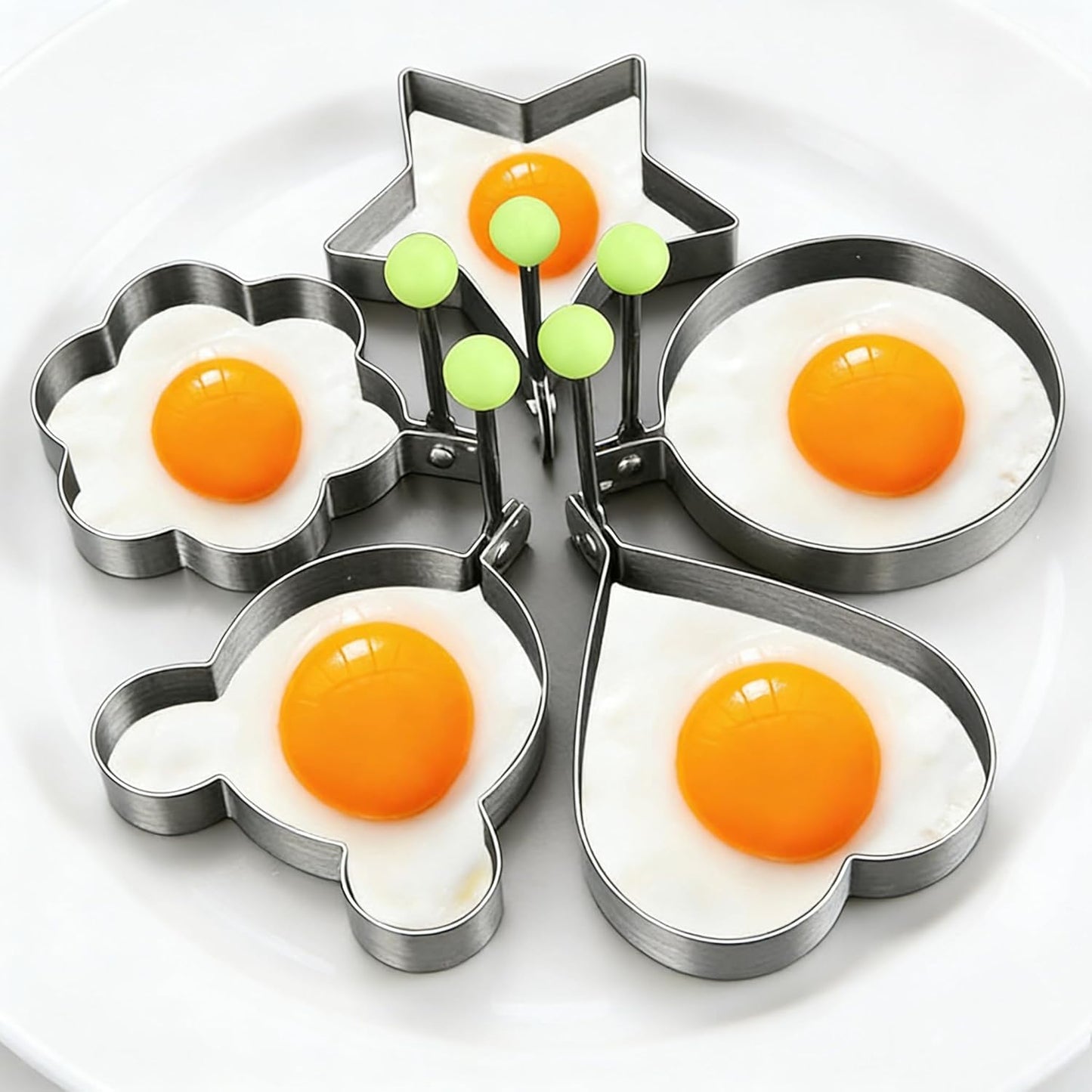 5-Pack Stainless Steel Fried Egg Molds