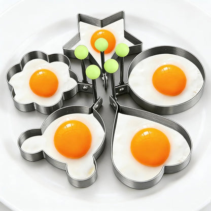 5-Pack Stainless Steel Fried Egg Molds
