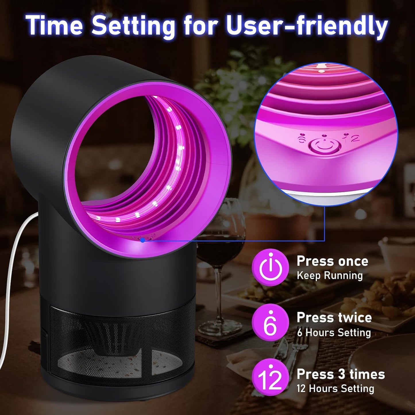 Fruit Fly Trap Indoor Insect Trap with Strong Suction
