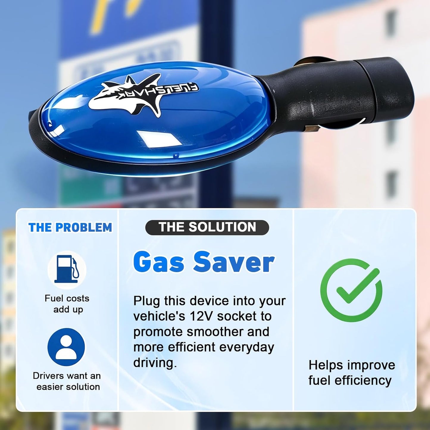 2 PCS Fuel Sync Gas Saver,  Plug and Play Energy Economy