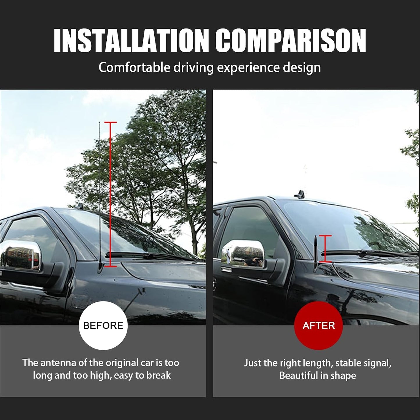 Car Truck Bullet Antenna for Silverado Avalanche GMC Sierra