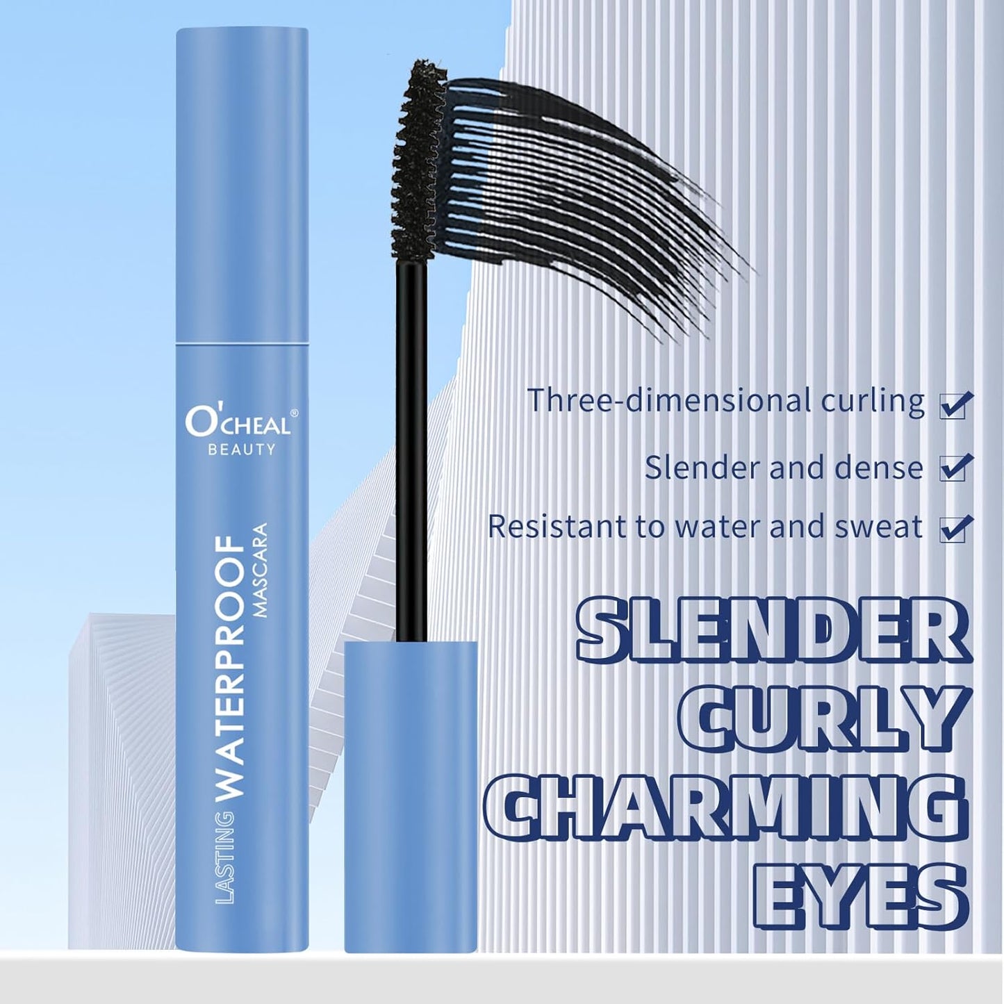 Ultra-Fine Long Lasting Black 4D Silk Fiber Waterproof Curling Mascara
