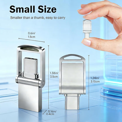 2TB USB Flash Drive, USB C & USB A Dual Drive Memory Stick,  for iPhone , Android, MacBook, iPad, Laptops, PCs