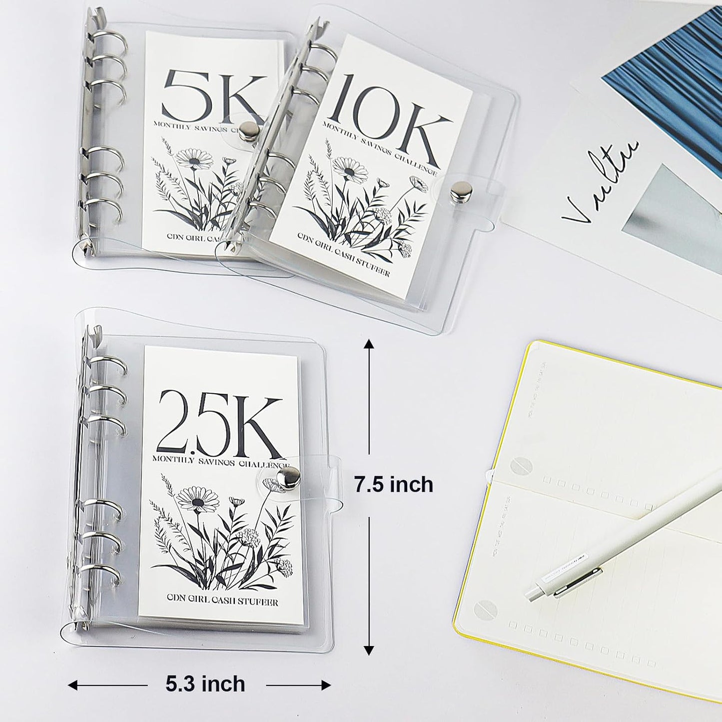 12-Month Envelopes Money Saving Challenge Binder