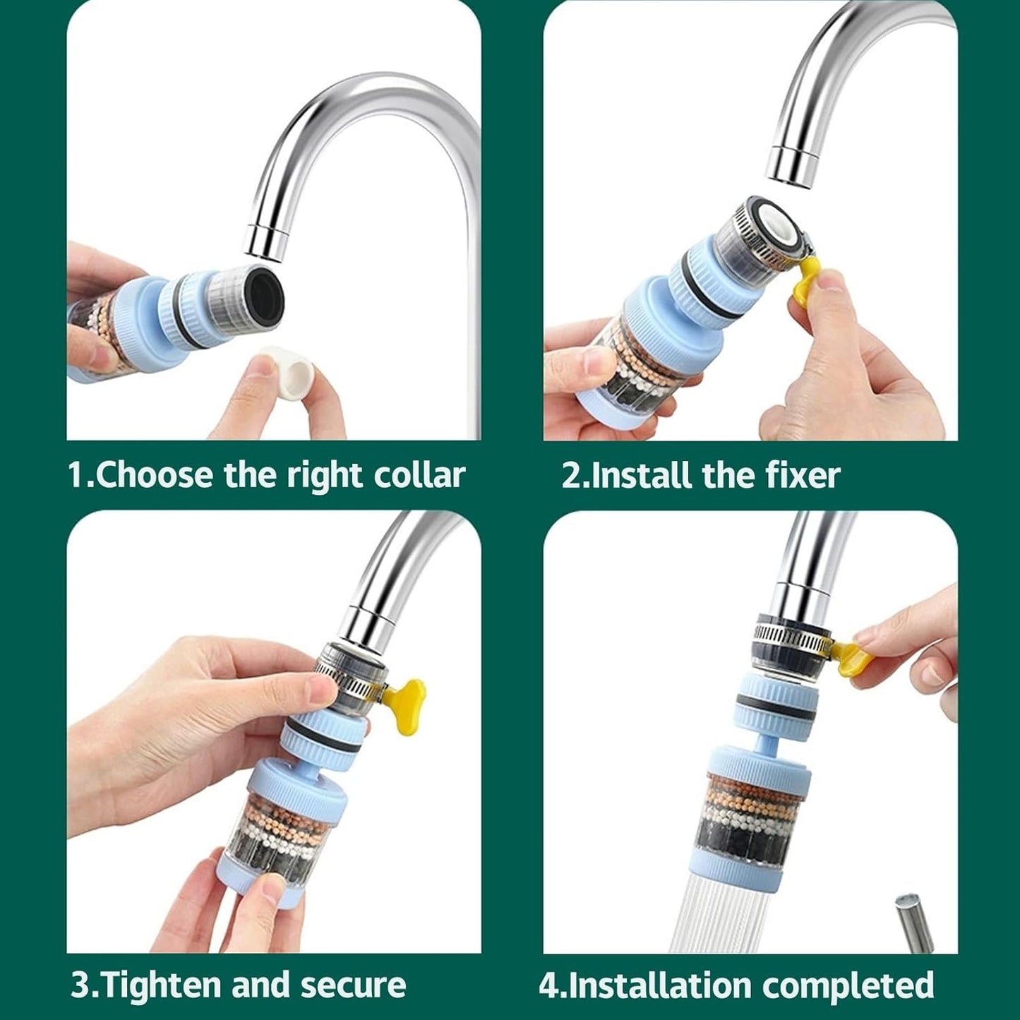 Water Faucet Filter Universal 15-32mm Round Faucet Adapter