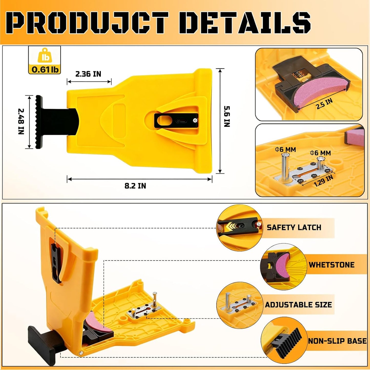 Chainsaw Sharpener Universal for 12''-22'' Chain Saw Sharpener Tool