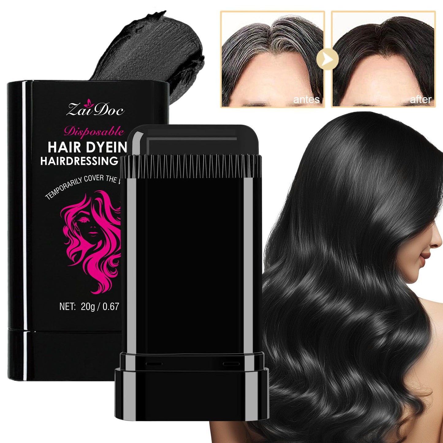 Waterproof Sweatproof Disposable Hair Dye Stick Covers Gray Hair