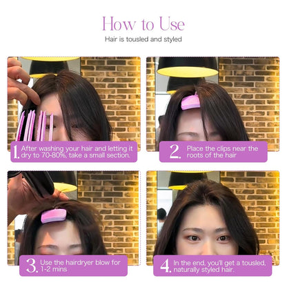 Hot Pink 2 Pack Wind Shaping Styling Comb for Volume & Heatless Curls