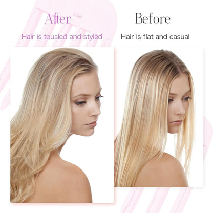 Hot Pink 2 Pack Wind Shaping Styling Comb for Volume & Heatless Curls