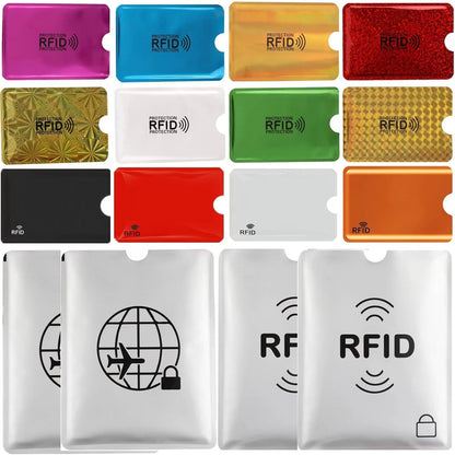 16 RFID Blocking Sleeves Set (12 Colorful Credit Card Protector RFID Blocking Sleeve & 4 RFID Passport Holder)
