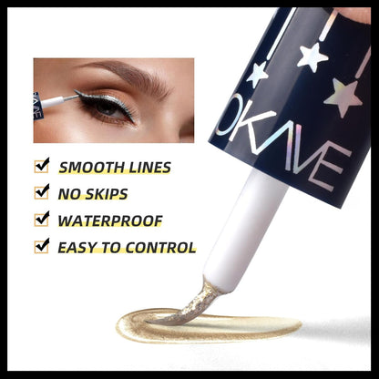 Glitter Liquid Eyeliner Colorful Set - 5 Colors Metallic Shimmer