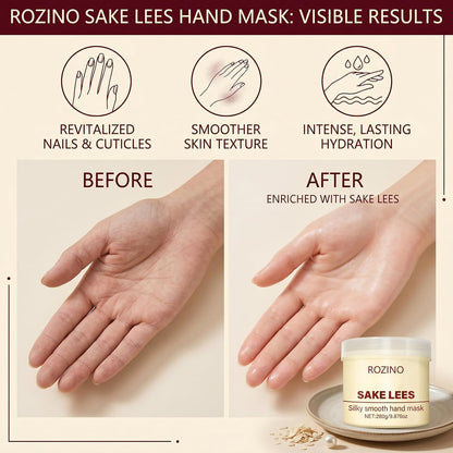 Deep Moisturizing Sake Lees Hand Mask for Dry, Cracked Hands