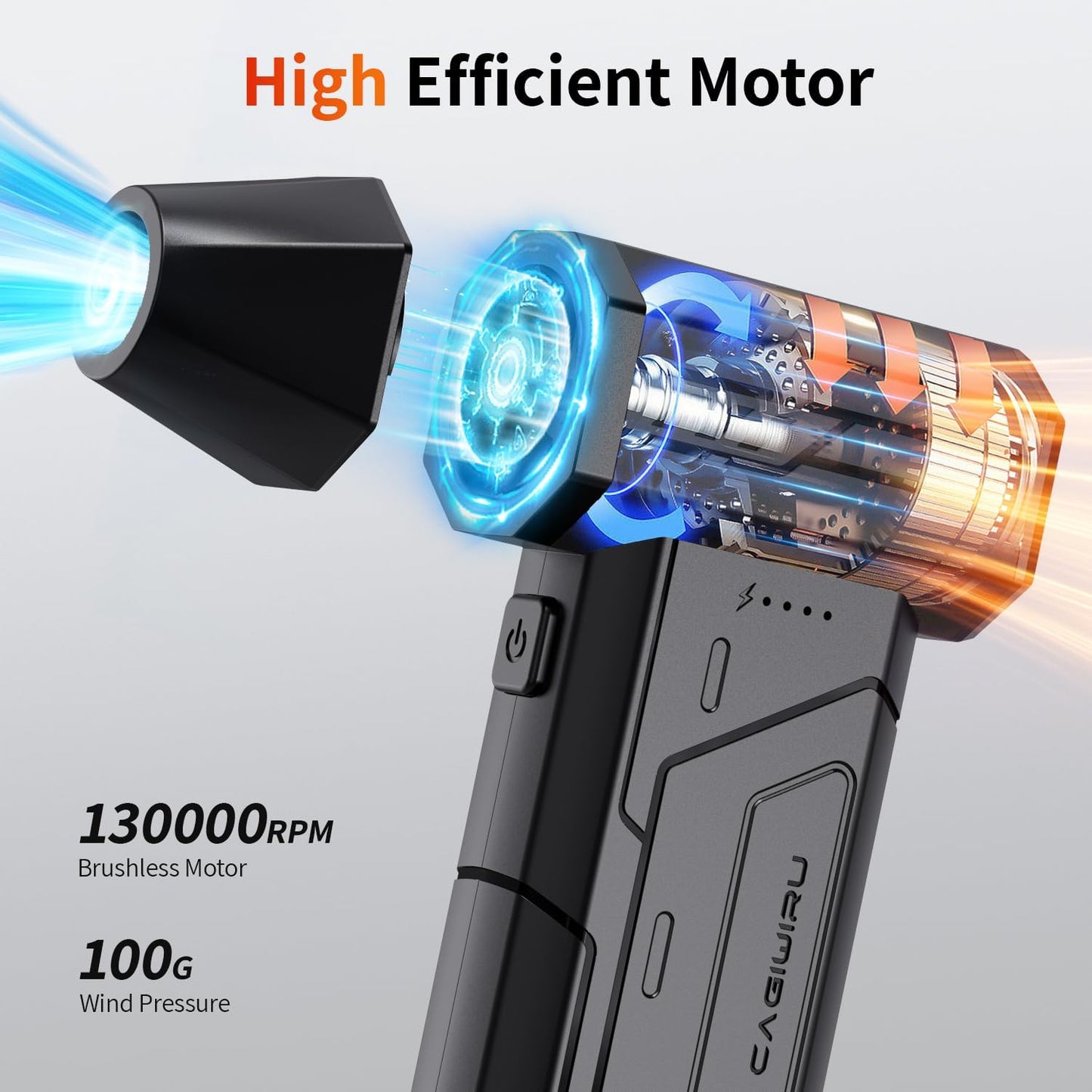 Compressed Air Duster - 130000RPM Super Power Cordless Air Duster