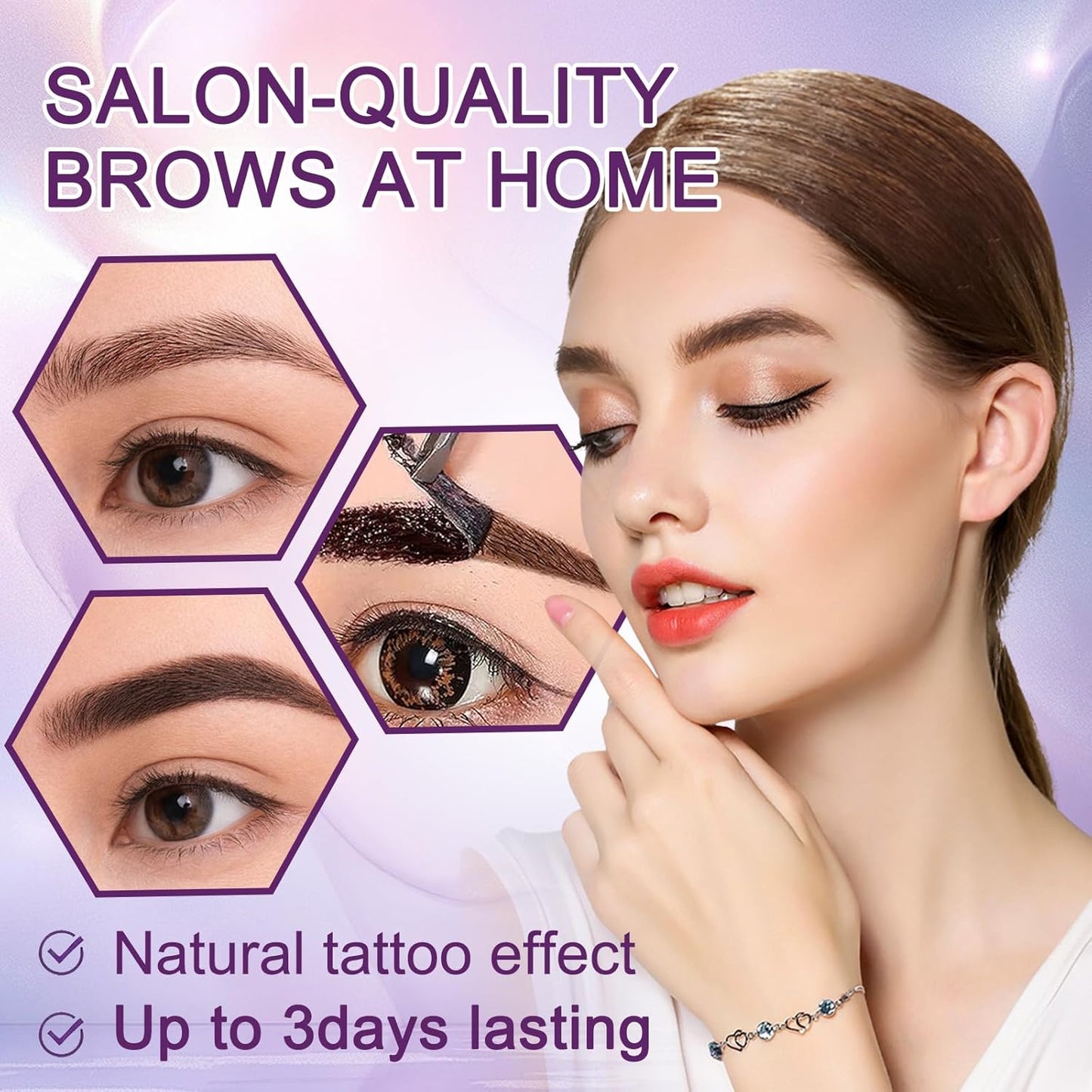 4 Pack Long-lasting Waterproof Peel off Tatoo Eyebrow Gel