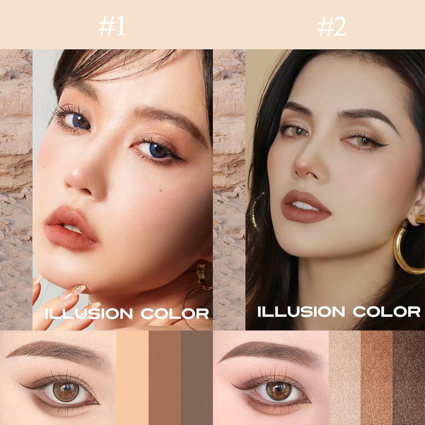 4Pcs/Set 3 Color Waterproof Long-lasting Gradient Eyeshadow Stick