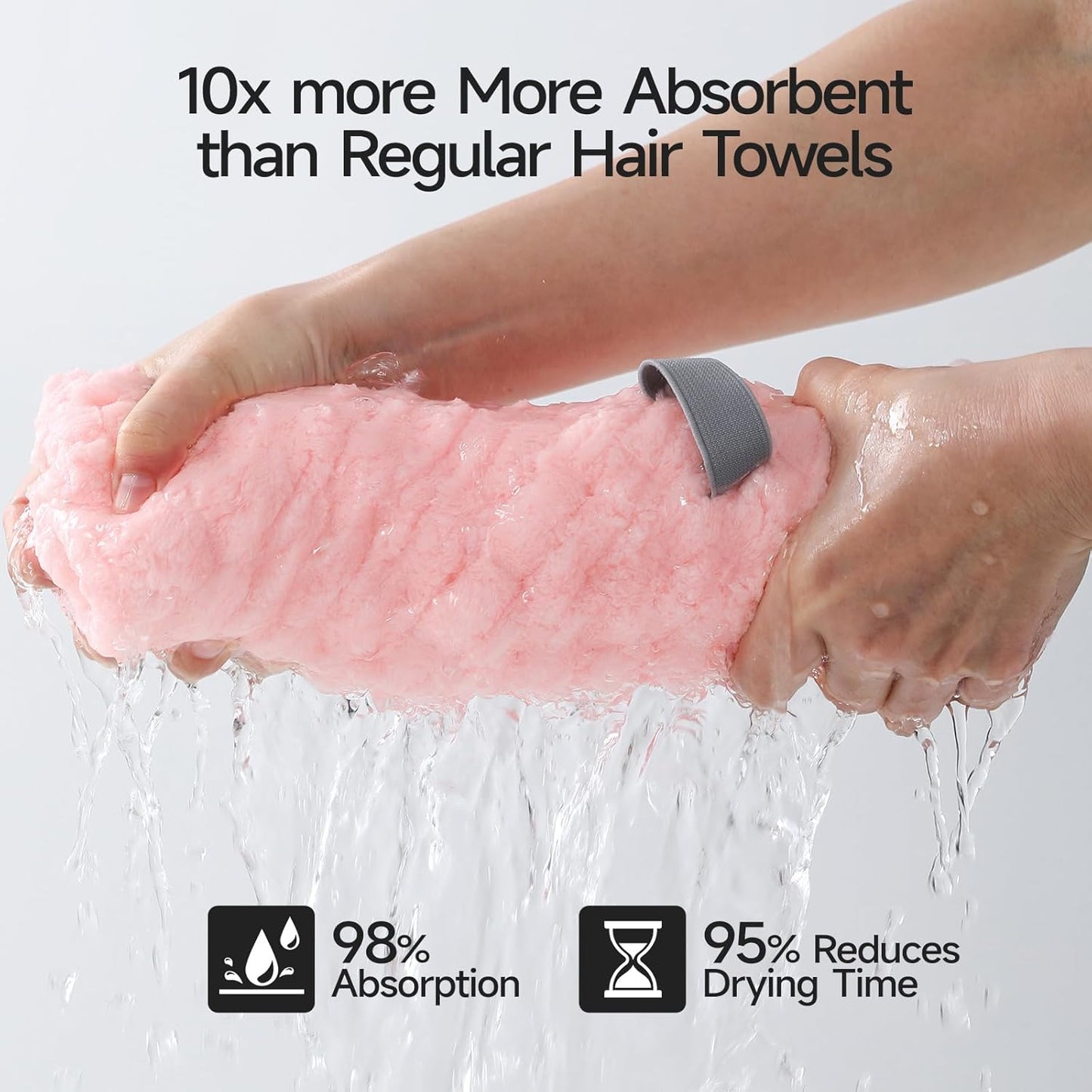 3 Pack Anti Frizz Women's Hair Quick Drying Towels