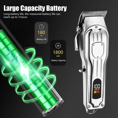 Professional Hair Clippers for Men - Cordless Hair Trimmer Kit