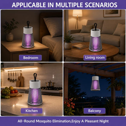 Portable USB Recharge Fly Zapper Mosquito Killer for Bedroom Patio Camping Home