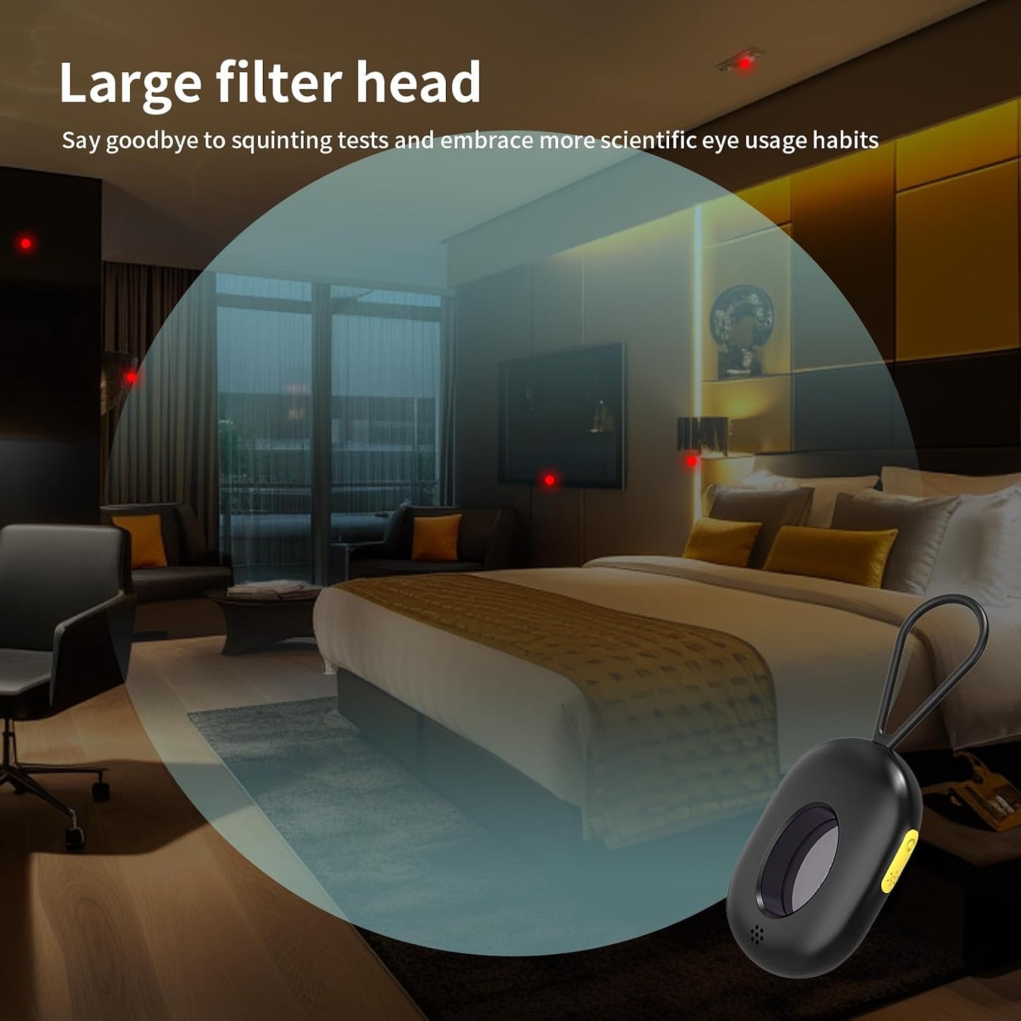 Anti-Spy Camera Detector & Hidden Insect Detector,Vibration Alarm and LED Flashlight Rechargeable