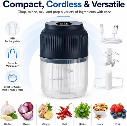 Upgraded Electric Garlic Crusher with Lid & Egg Beater