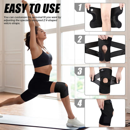 Knee Brace with Side Stabilizers for Knee Pain