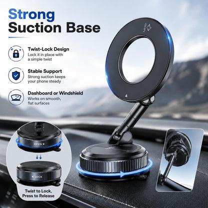 360° Rotation Strong Magnets Car Phone Holder