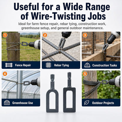 2 Pcs Wire Twister Tool for Drill, Wire Nut Twister