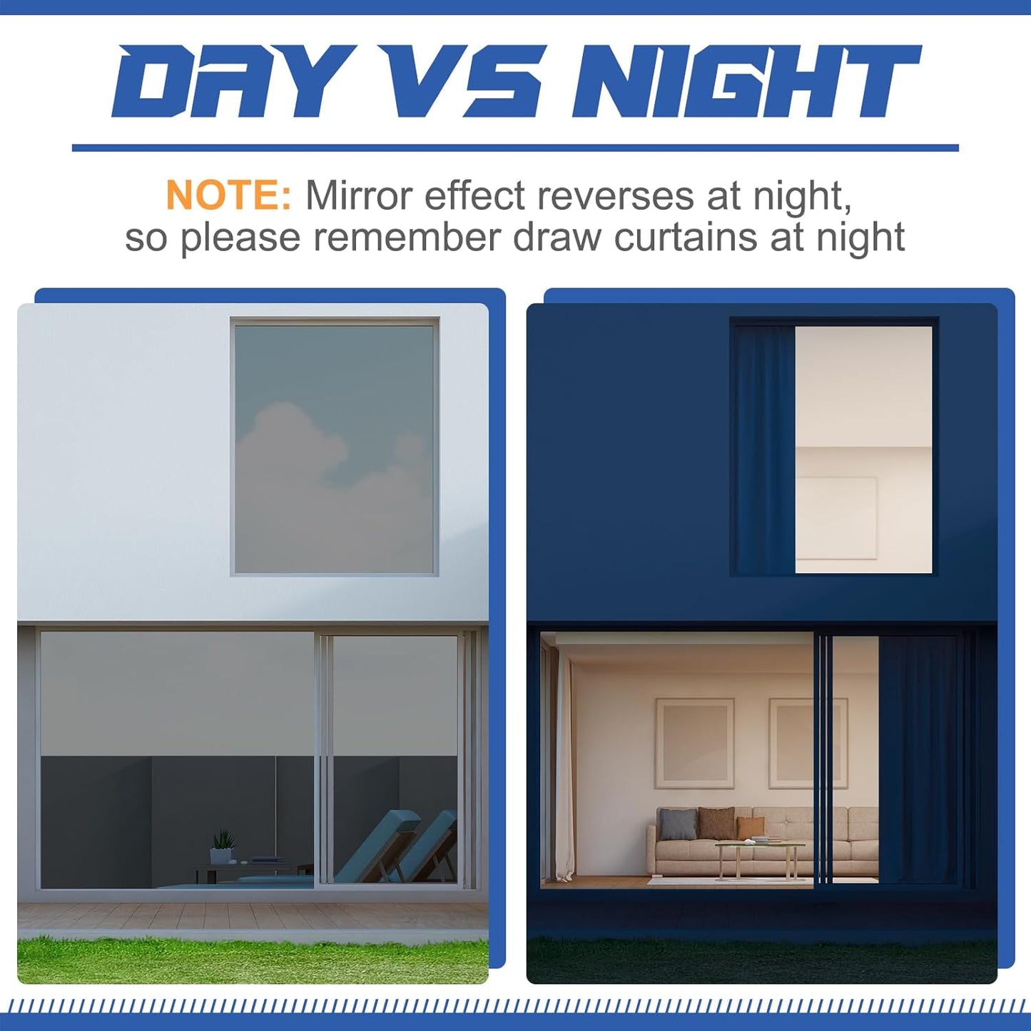 One Way Window Tint Privacy Reflective Anti UV Sun Blocking Thermal Insulated Film