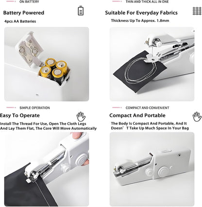 Portable Sewing Machine Kit for Beginners, Travel Emergency Clothes Repair & Quick Fixes