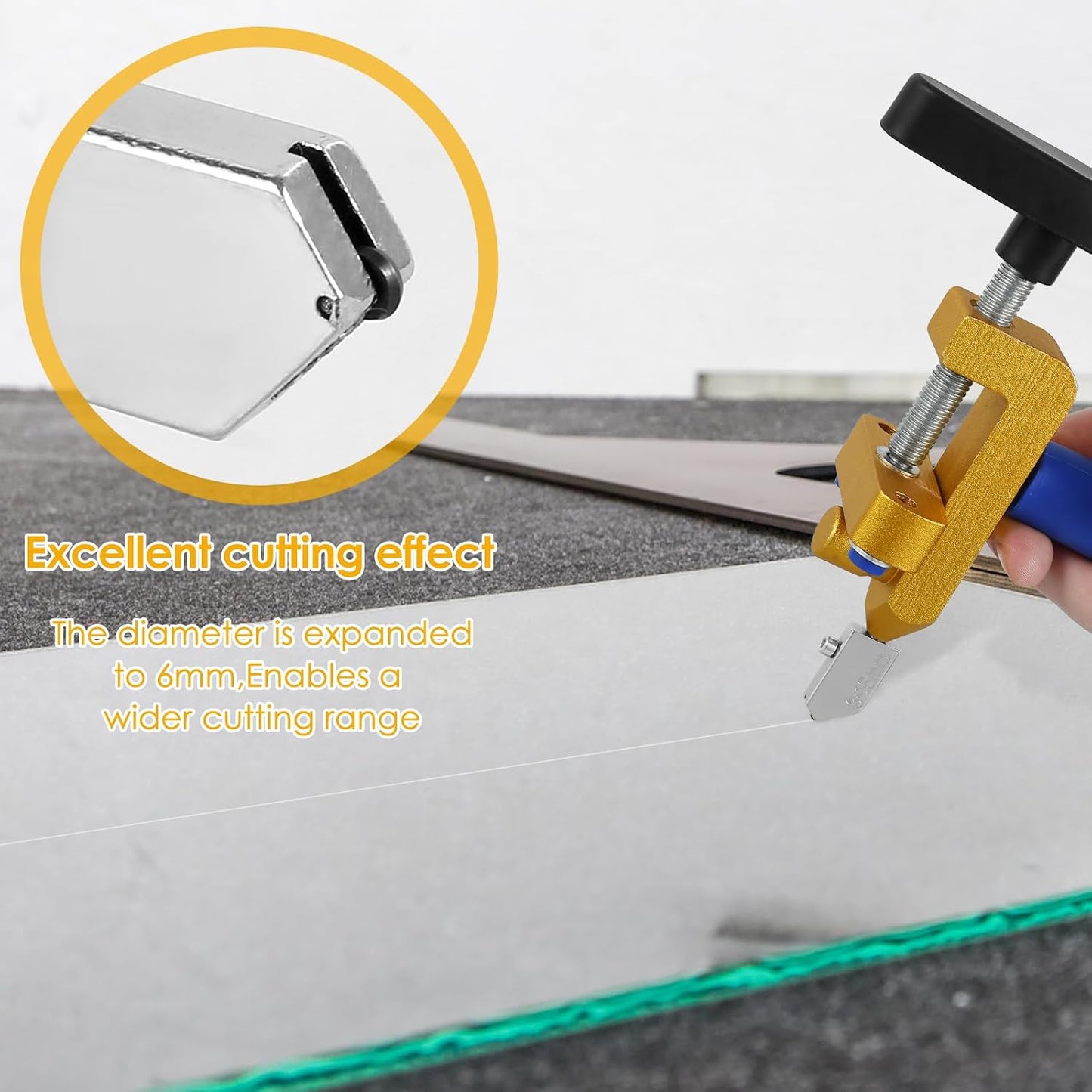 2 in 1 Aluminum Alloy Manual Tile Glass Cutter Tool Kit